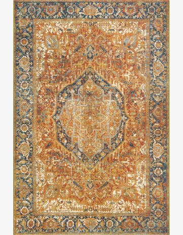 5' 3 x 8' Easy-Clean Traditional Indoor / Outdoor Rug
