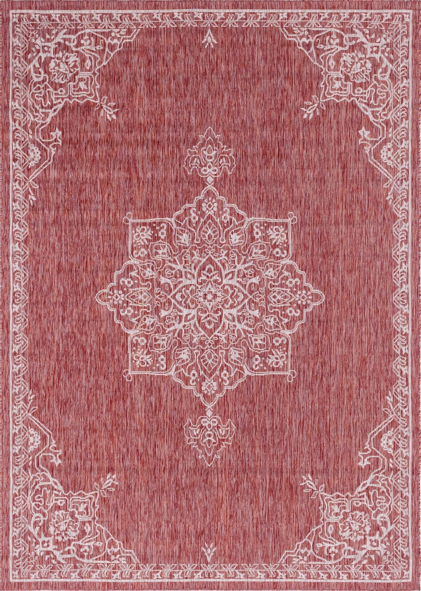 7' x 10'  Washable Traditional Indoor / Outdoor Rug