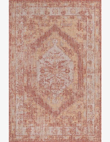 5' 3 x 8' Easy-Clean Traditional Indoor / Outdoor Rug