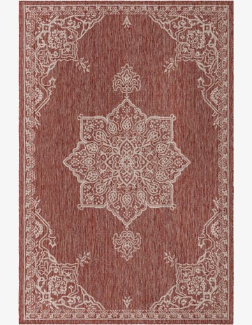 6' x 9' Easy-Clean Traditional Indoor / Outdoor Rug