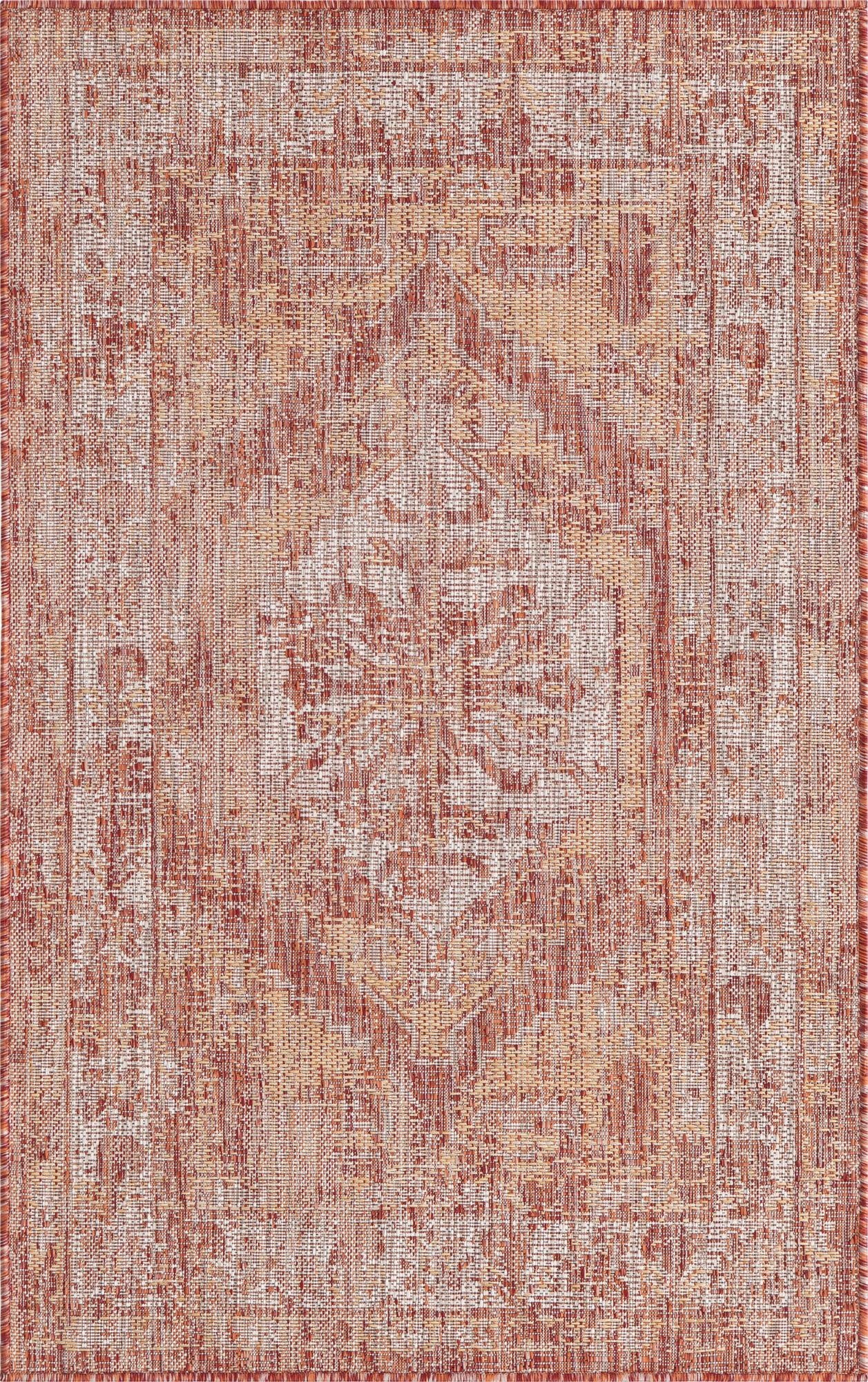 3' x 5' 3  Washable Traditional Indoor / Outdoor Rug