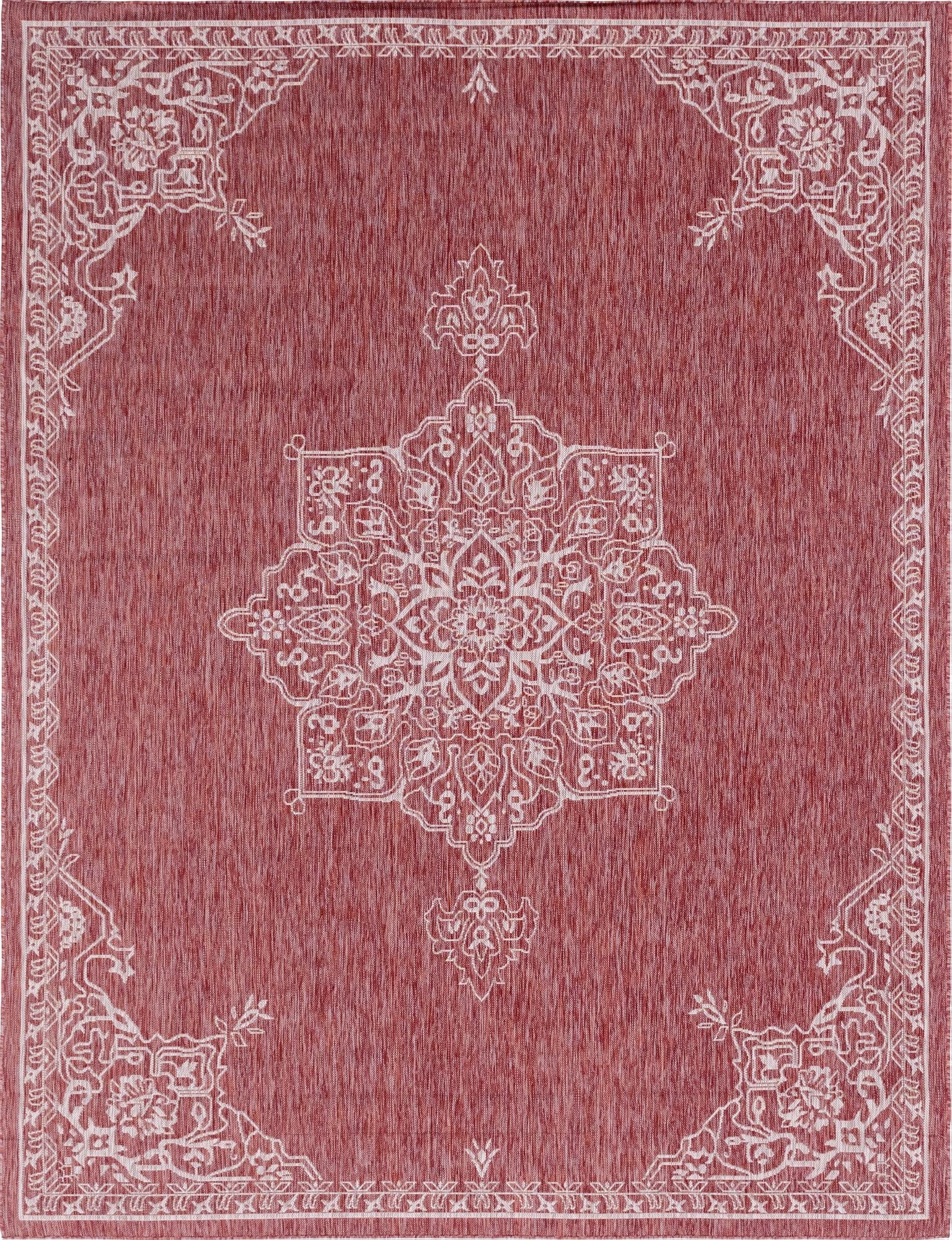 Primary image 9' x 12'  Washable Traditional Indoor / Outdoor Rug