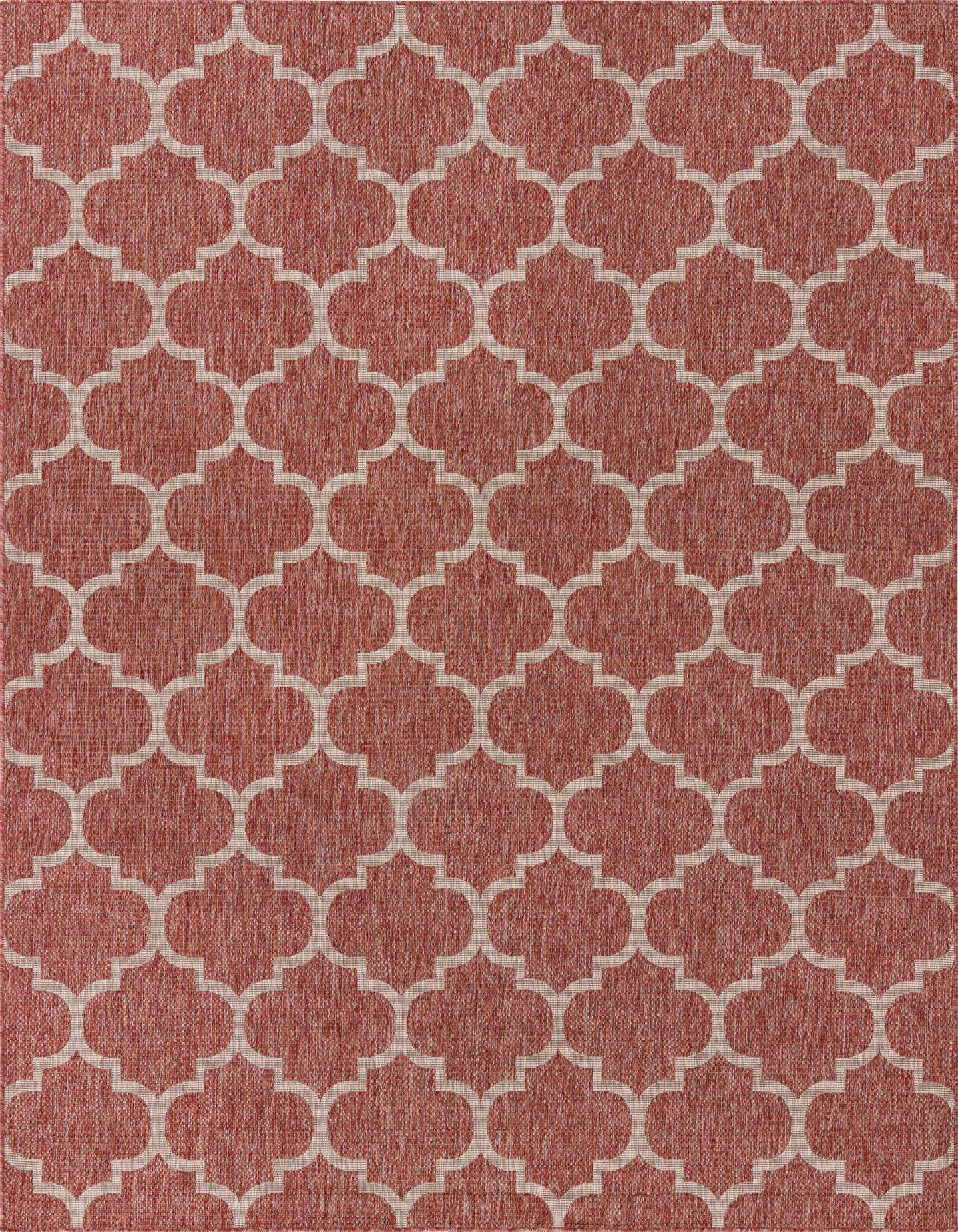 7' 10 x 11' Easy-Clean Trellis Indoor / Outdoor Rug