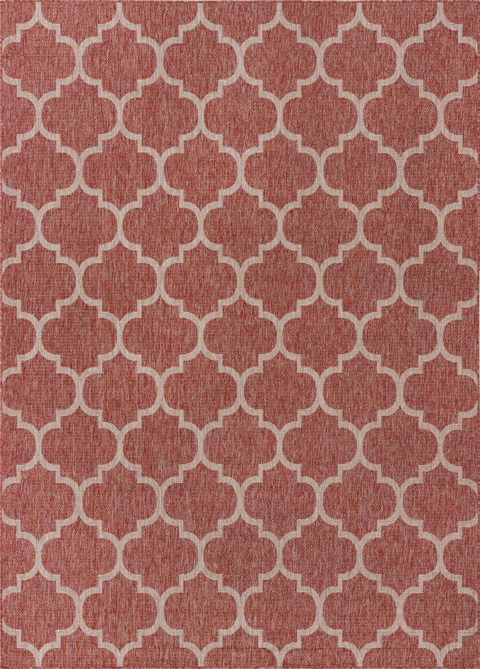 Detail image of 7' 10 x 11' Easy-Clean Trellis Indoor / Outdoor Rug