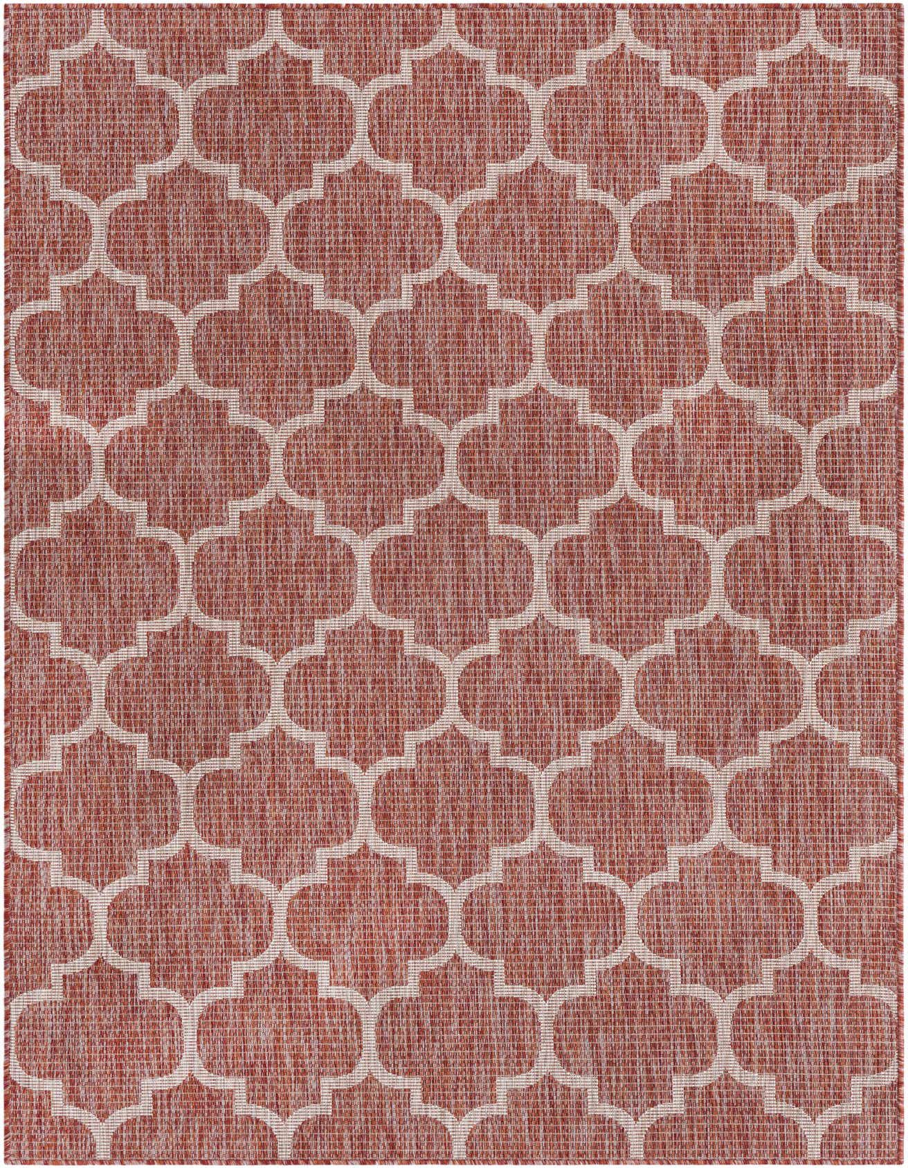 5' 3 x 8' Easy-Clean Trellis Indoor / Outdoor Rug