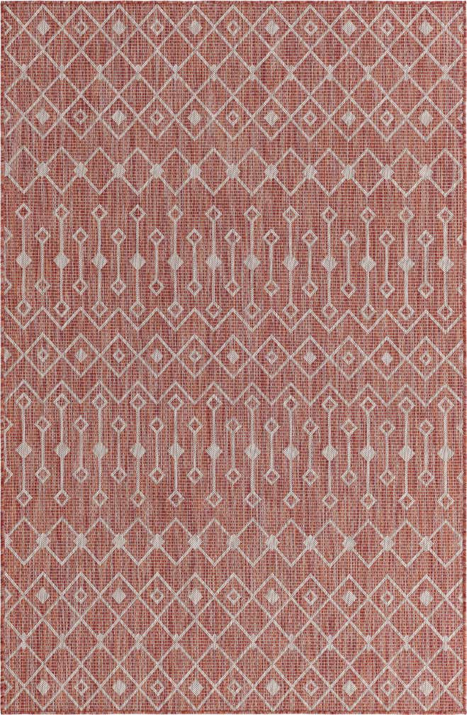 5' 3 x 8' Easy-Clean Trellis Indoor / Outdoor Rug