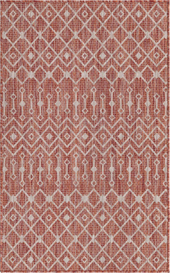 Detail image of 3' x 5' 3 Easy-Clean Trellis Indoor / Outdoor Rug