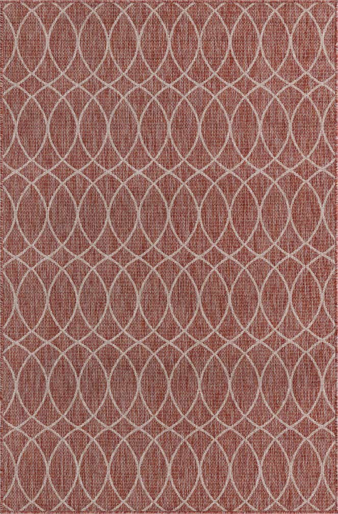 5' 3 x 8' Easy-Clean Trellis Indoor / Outdoor Rug
