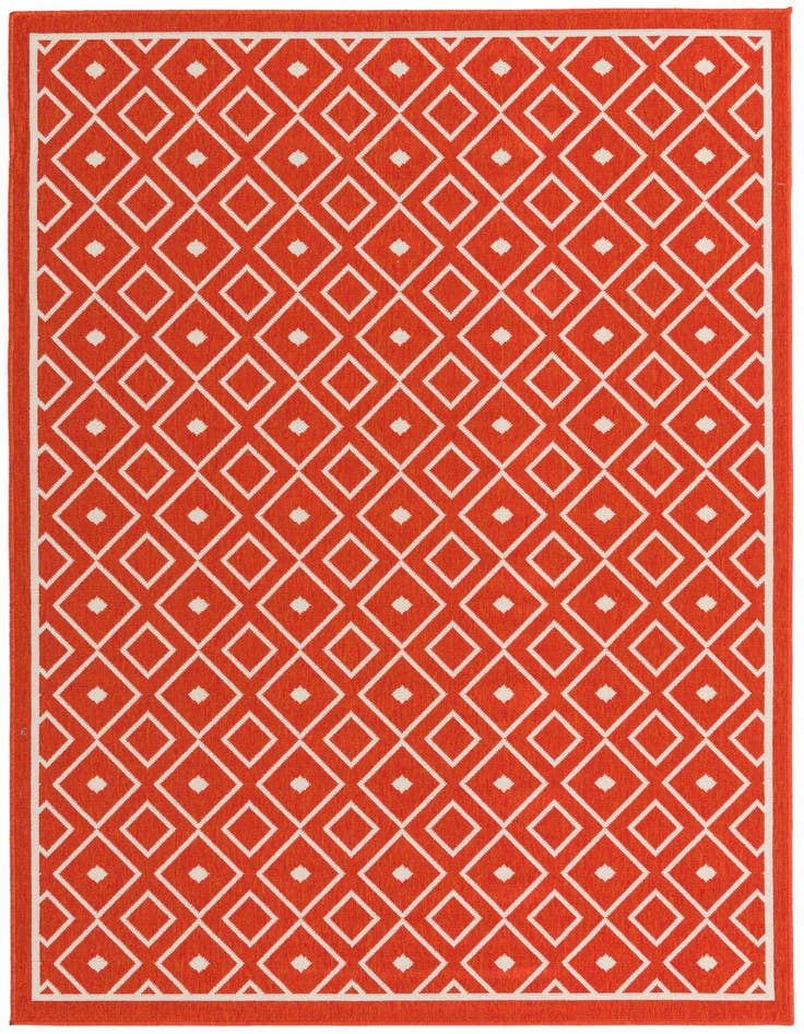 Detail image of 5' 3 x 8' Easy-Clean Trellis Indoor / Outdoor Rug