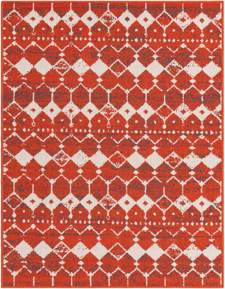 Detail image of 4' x 6' Easy-Clean Trellis Indoor / Outdoor Rug