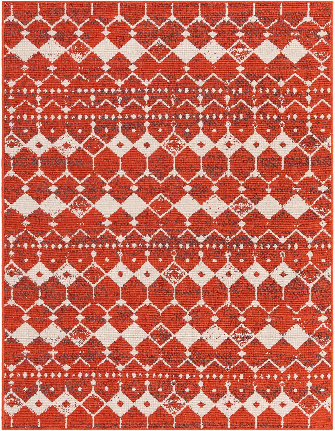 5' 3 x 8' Easy-Clean Trellis Indoor / Outdoor Rug