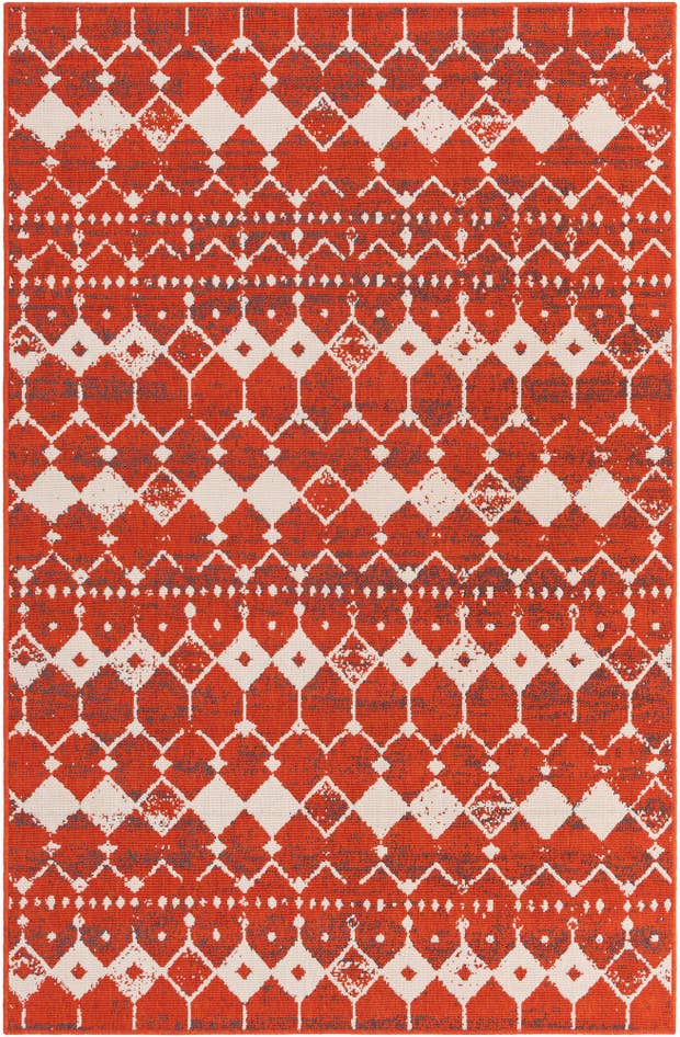 Detail image of 5' 3 x 8' Easy-Clean Trellis Indoor / Outdoor Rug