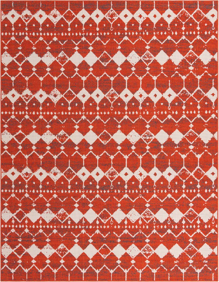 Detail image of 9' x 12' Easy-Clean Trellis Indoor / Outdoor Rug