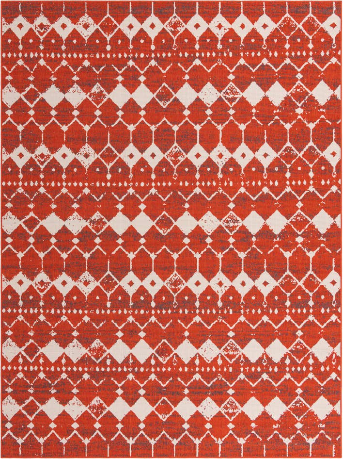 Detail image of 9' x 12' Easy-Clean Trellis Indoor / Outdoor Rug