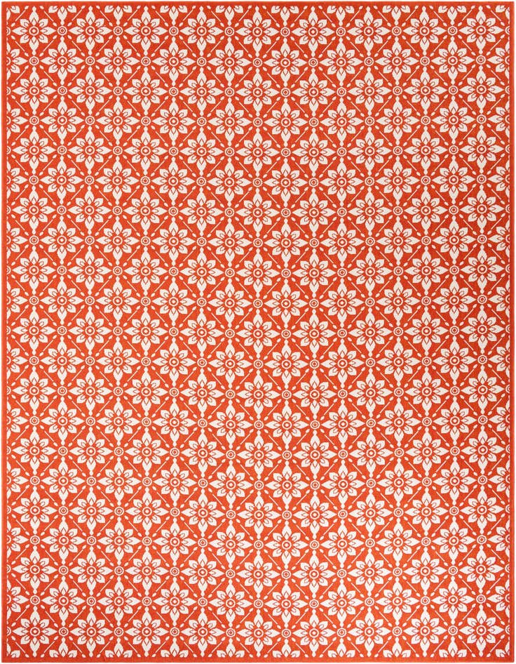 Detail image of 10' x 14' Easy-Clean Trellis Indoor / Outdoor Rug