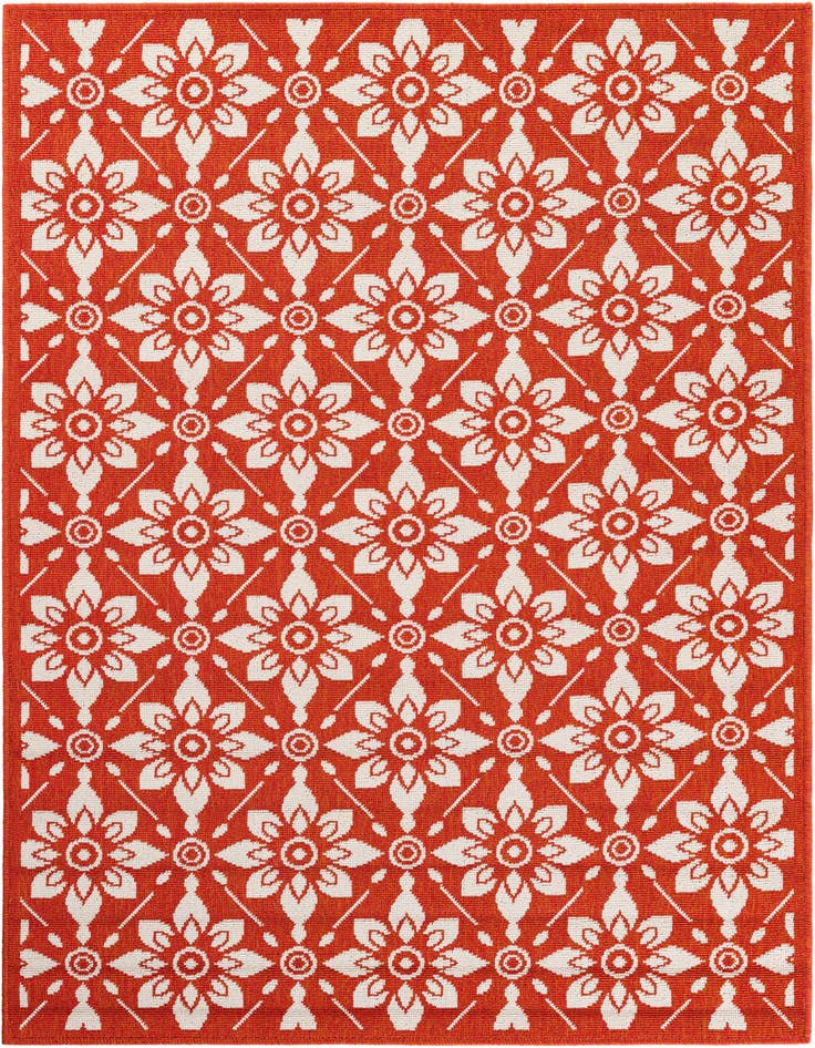 Detail image of 4' x 6' Easy-Clean Trellis Indoor / Outdoor Rug