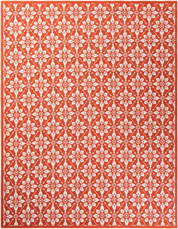 Detail image of 7' 10 x 10' Easy-Clean Trellis Indoor / Outdoor Rug