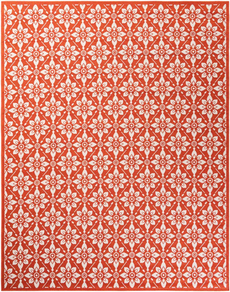 Detail image of 7' 10 x 10' Easy-Clean Trellis Indoor / Outdoor Rug