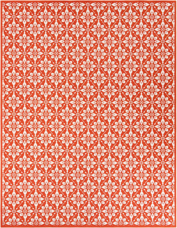 Detail image of 9' x 12' Easy-Clean Trellis Indoor / Outdoor Rug