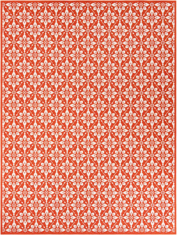 Detail image of 9' x 12' Easy-Clean Trellis Indoor / Outdoor Rug