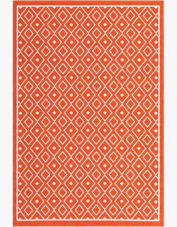 6' x 9' Easy-Clean Trellis Indoor / Outdoor Rug