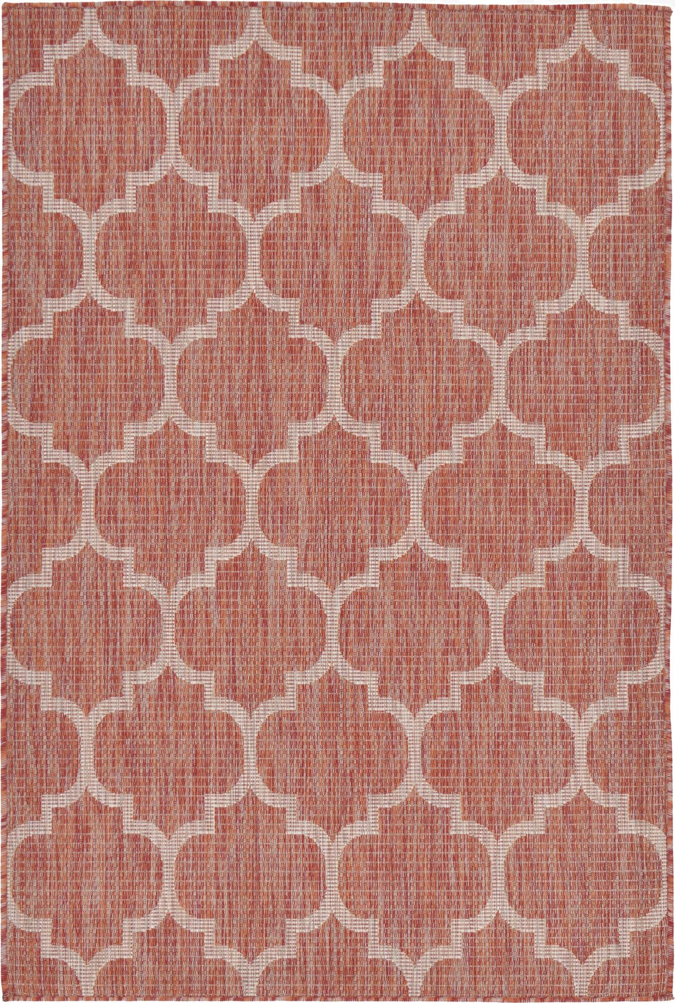 Primary image 4' x 6'  Washable Trellis Indoor / Outdoor Rug