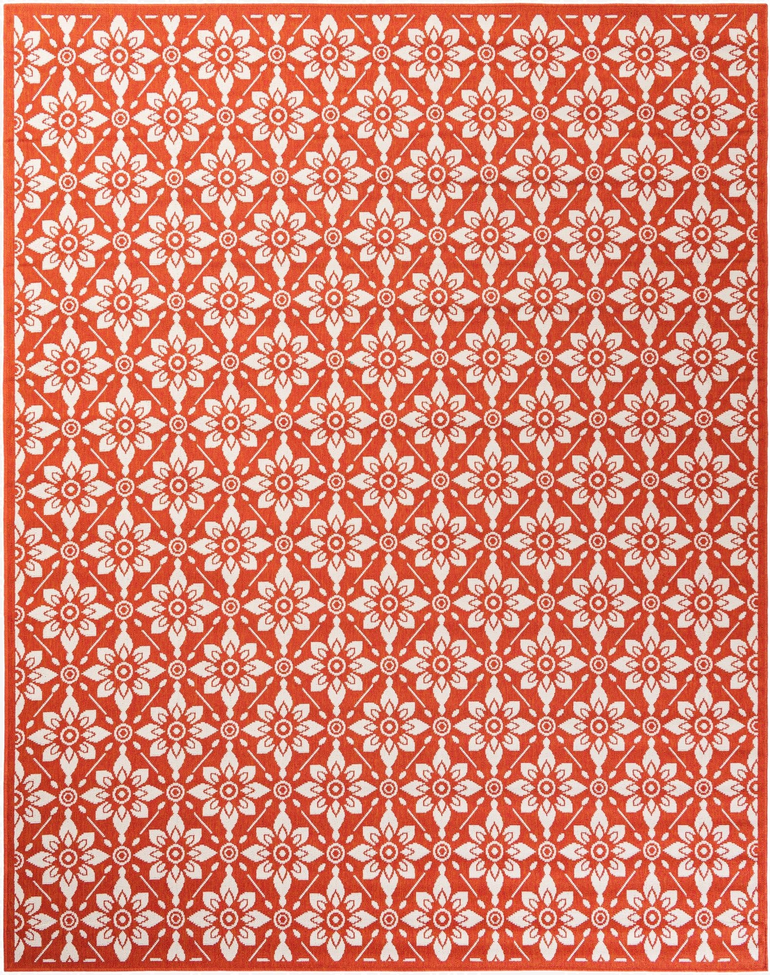 Primary image 7' 10 x 10'  Washable Trellis Indoor / Outdoor Rug