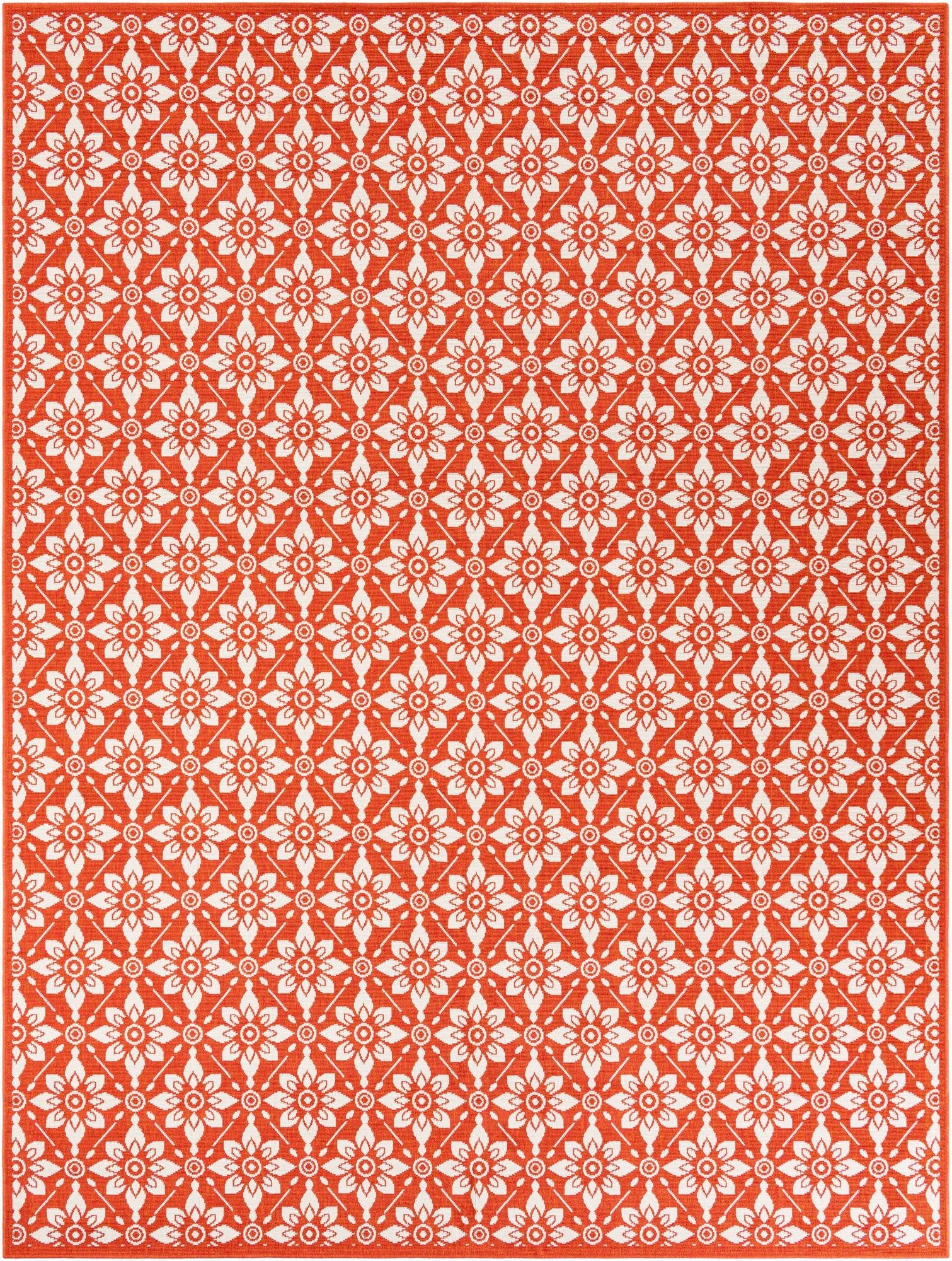 Primary image 9' x 12'  Washable Trellis Indoor / Outdoor Rug