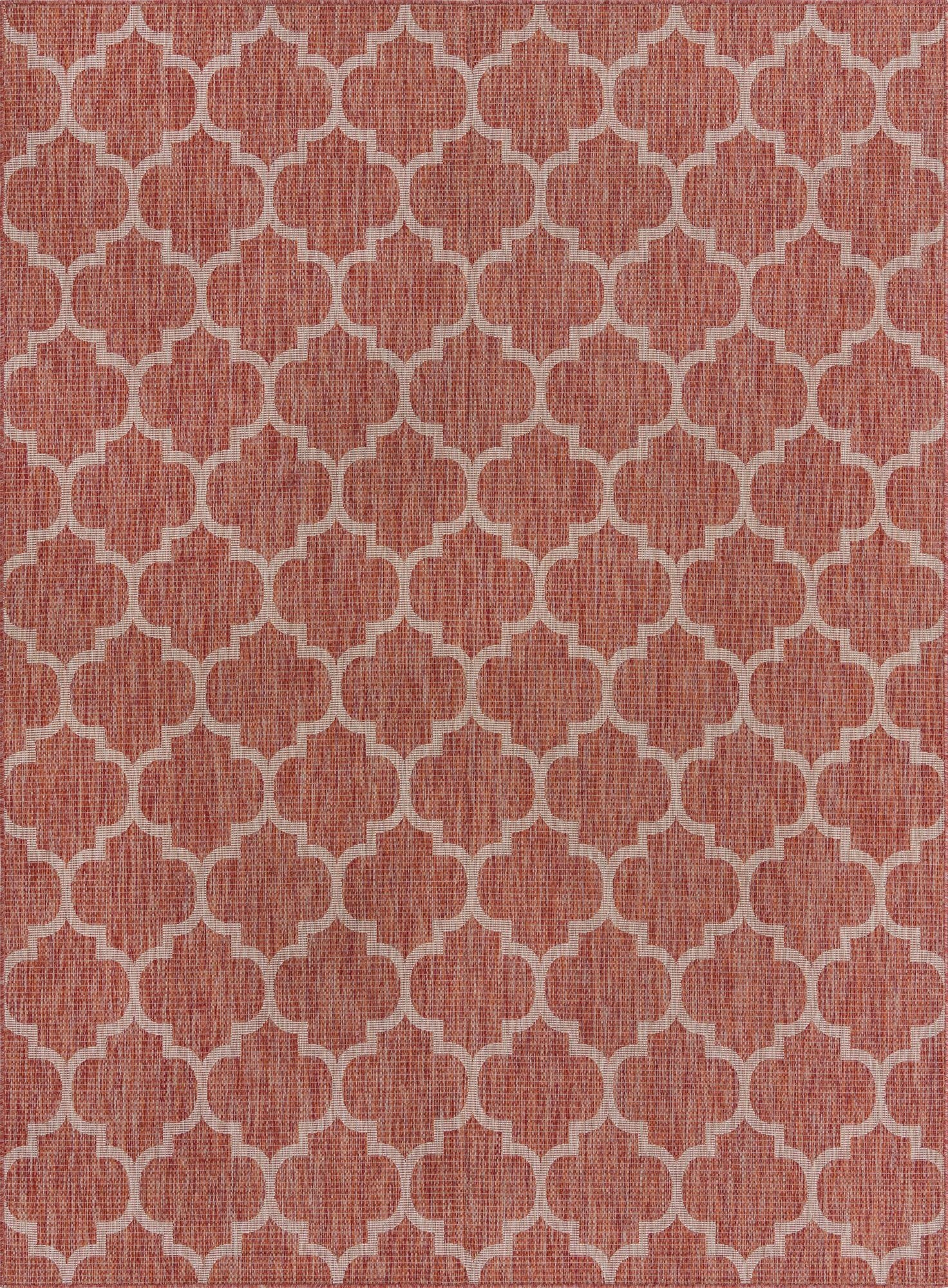 9' x 12'  Washable Trellis Indoor / Outdoor Rug