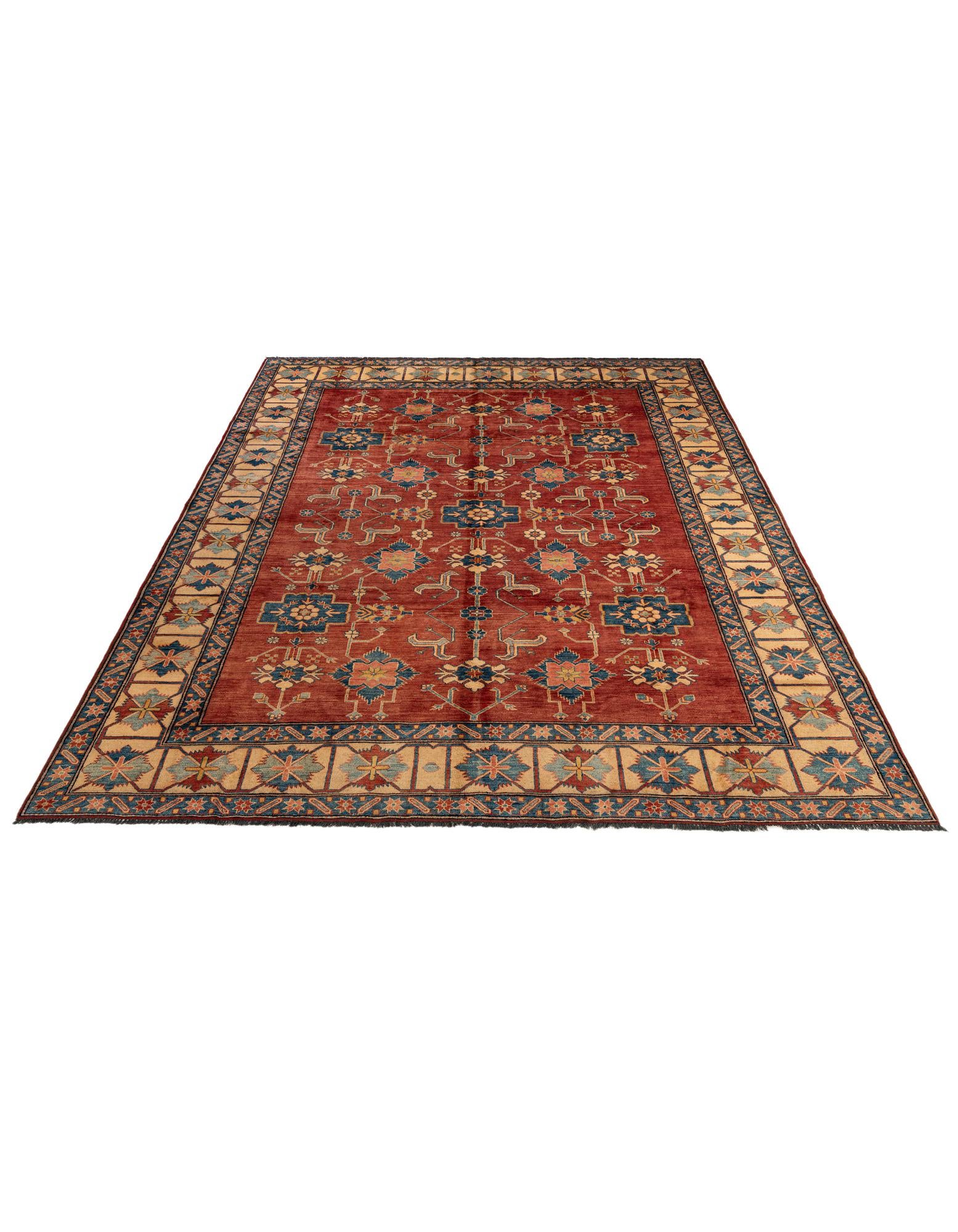 8' 7 x 11' 9 Hand Knotted Peshawar Ziegler Wool Rug