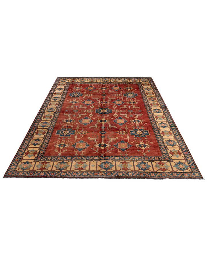 8' 7 x 11' 9 Hand Knotted Peshawar Ziegler Wool Rug