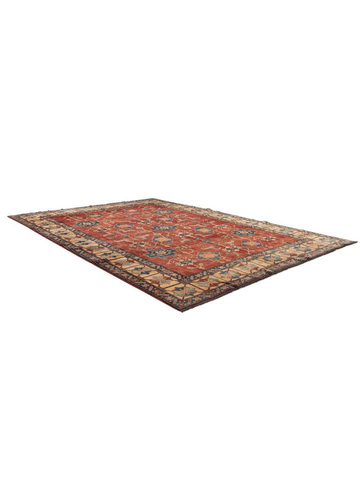 8' 7 x 11' 9 Hand Knotted Peshawar Ziegler Wool Rug