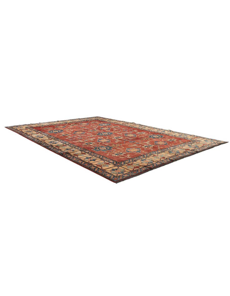 Detail image of 8' 7 x 11' 9 Hand Knotted Peshawar Ziegler Wool Rug