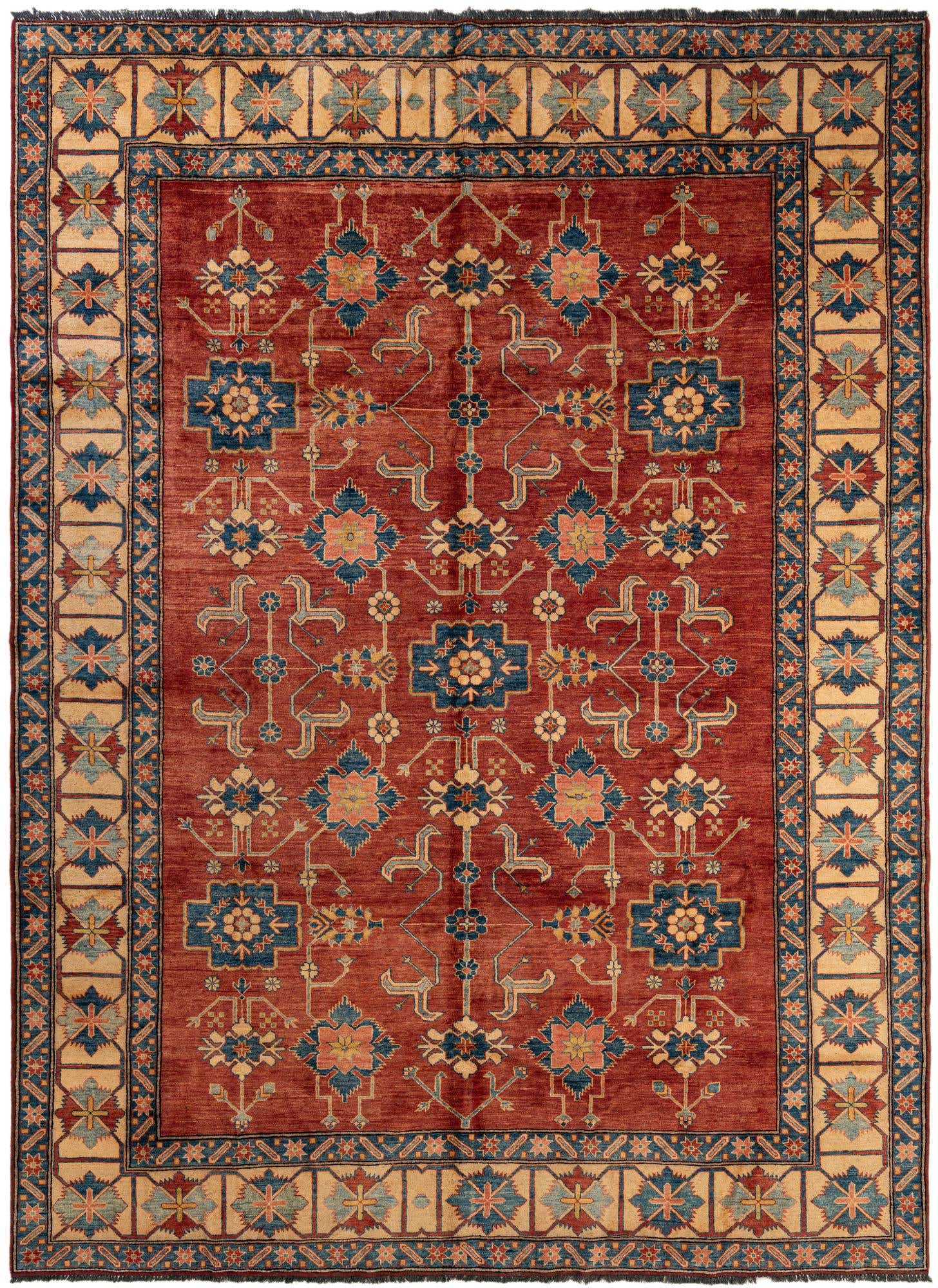 8' 7 x 11' 9 Hand Knotted Peshawar Ziegler Wool Rug