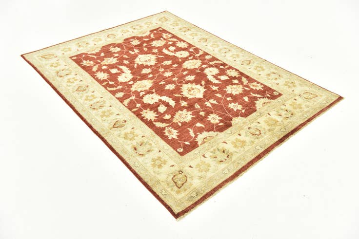 Detail image of 4' 10 x 6' 7 Hand Knotted Peshawar Ziegler Rug