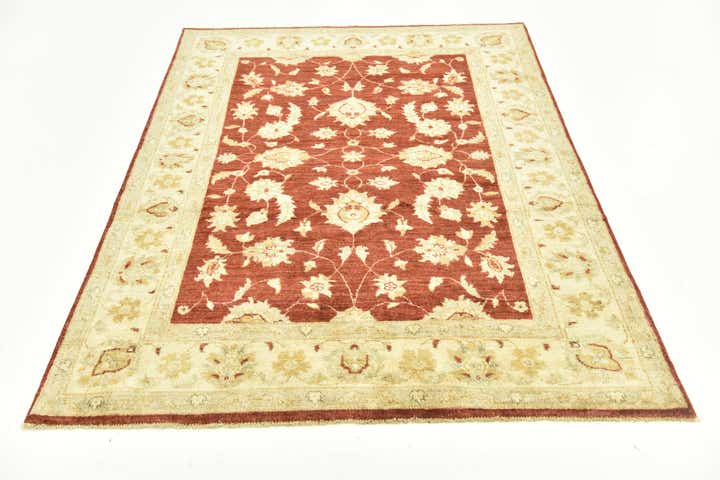 4' 10 x 6' 7 Hand Knotted Peshawar Ziegler Rug