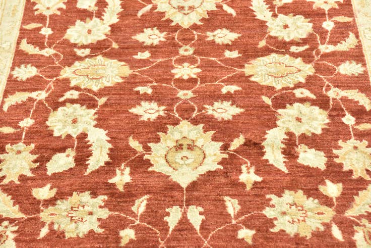 Detail image of 4' 10 x 6' 7 Hand Knotted Peshawar Ziegler Rug