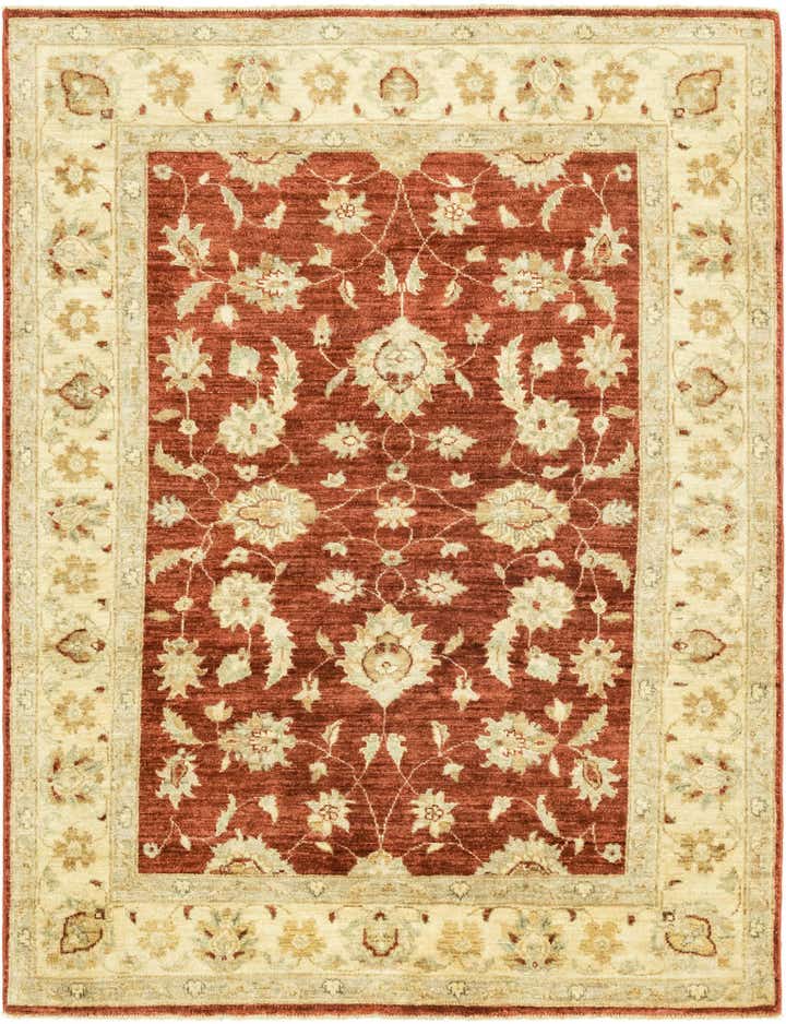 4' 10 x 6' 7 Hand Knotted Peshawar Ziegler Rug