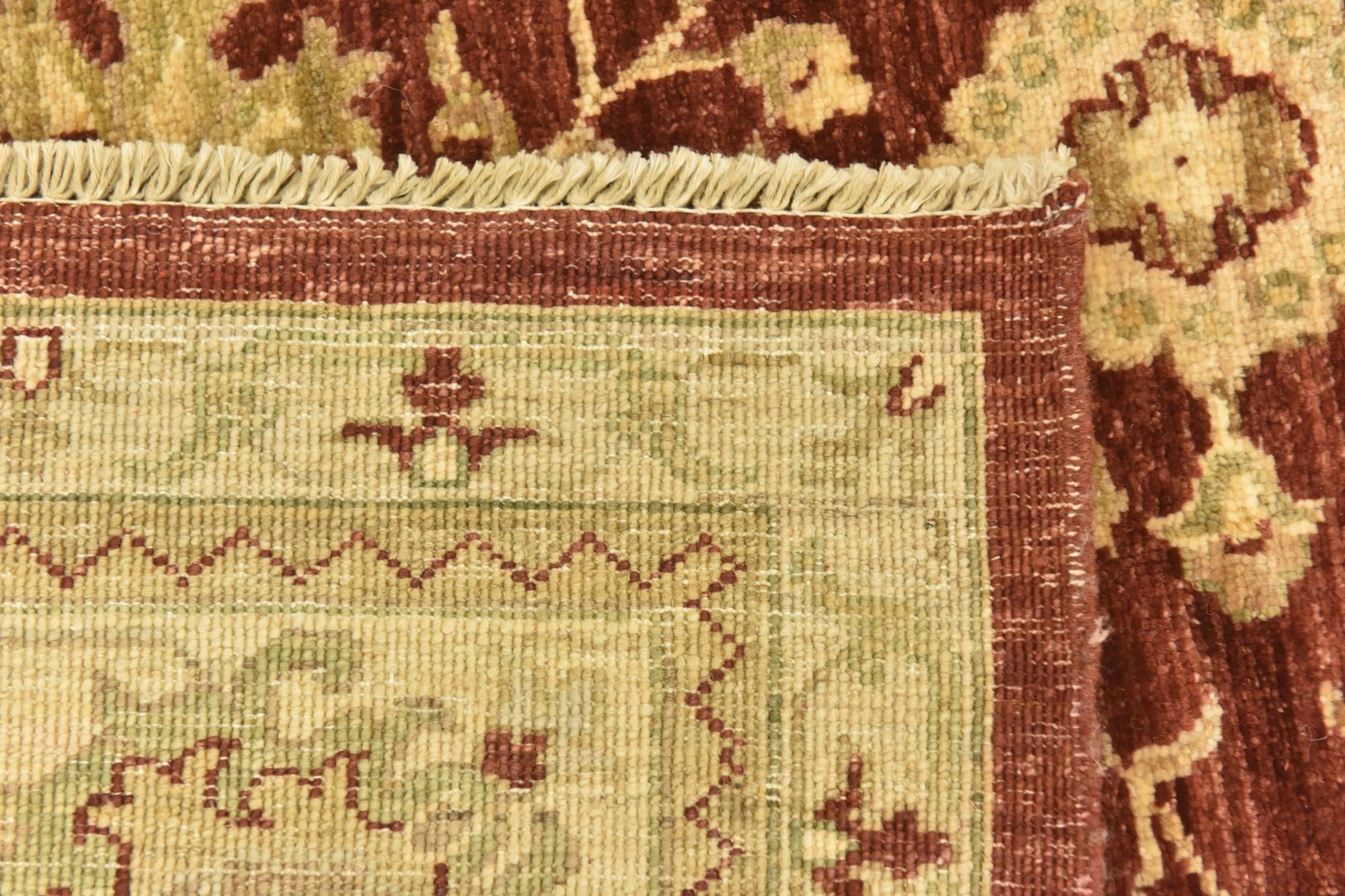 6' 10 x 8' 1 Hand Knotted Peshawar Ziegler Rug