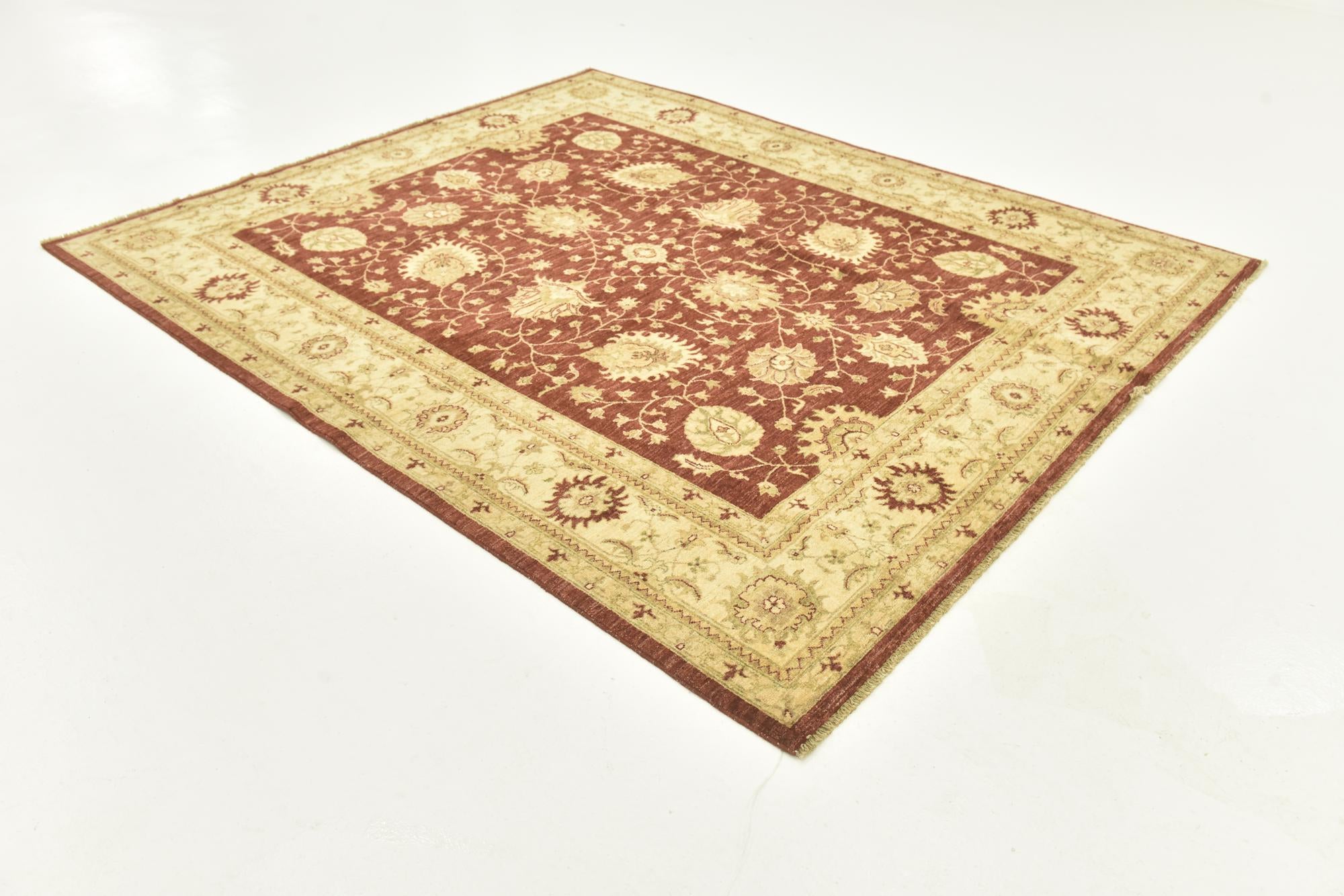 6' 10 x 8' 1 Hand Knotted Peshawar Ziegler Rug