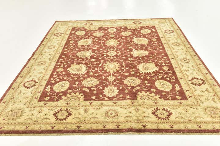 6' 10 x 8' 1 Hand Knotted Peshawar Ziegler Rug