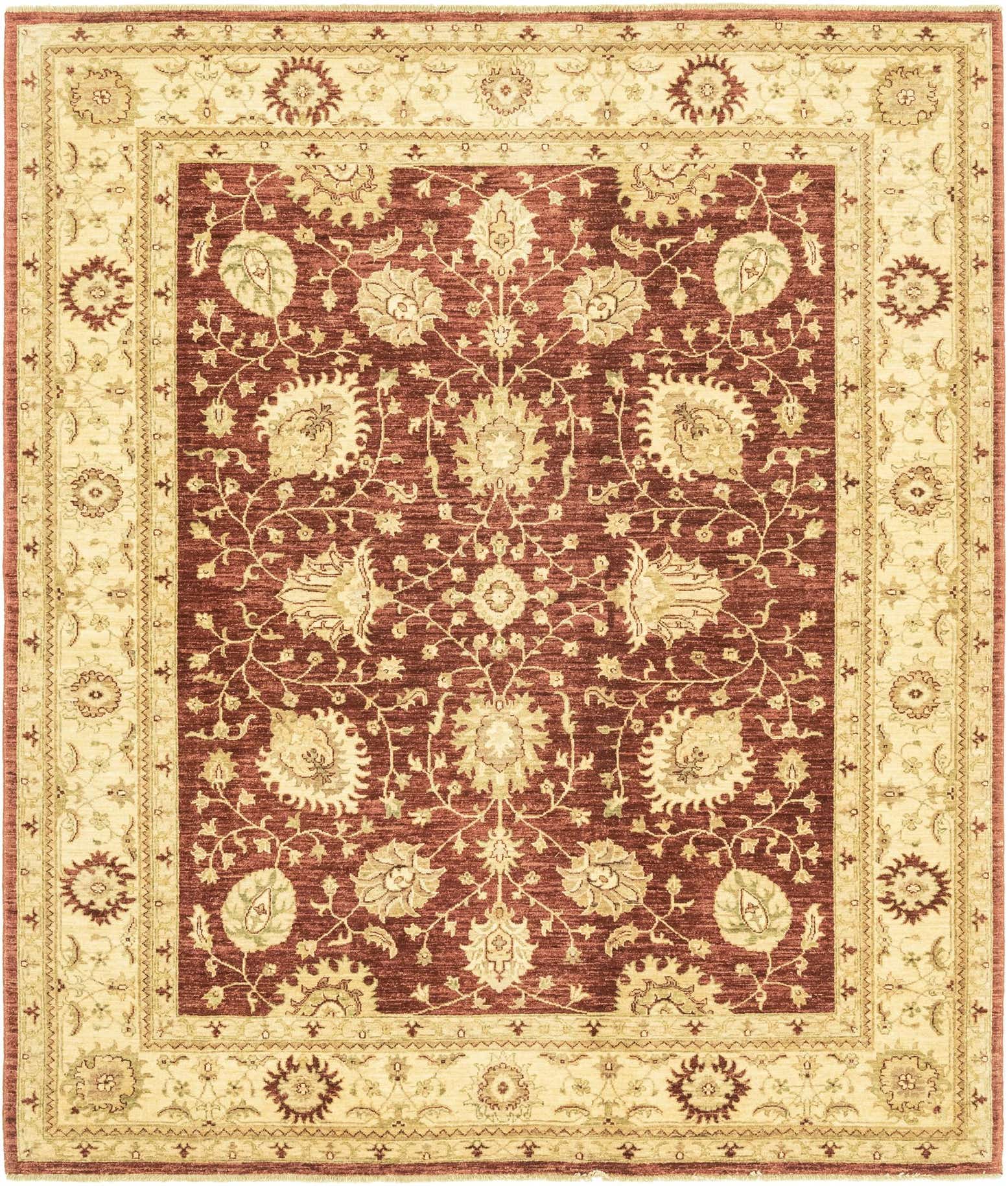 6' 10 x 8' 1 Hand Knotted Peshawar Ziegler Rug