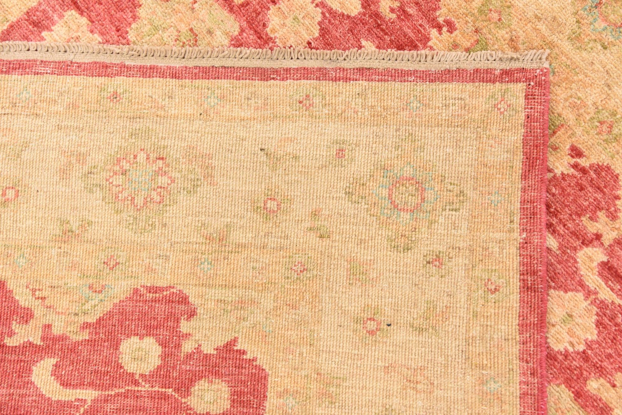 4' 2 x 5' 6 Hand Knotted Peshawar Ziegler Rug