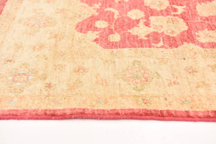 Detail image of 4' 2 x 5' 6 Hand Knotted Peshawar Ziegler Rug