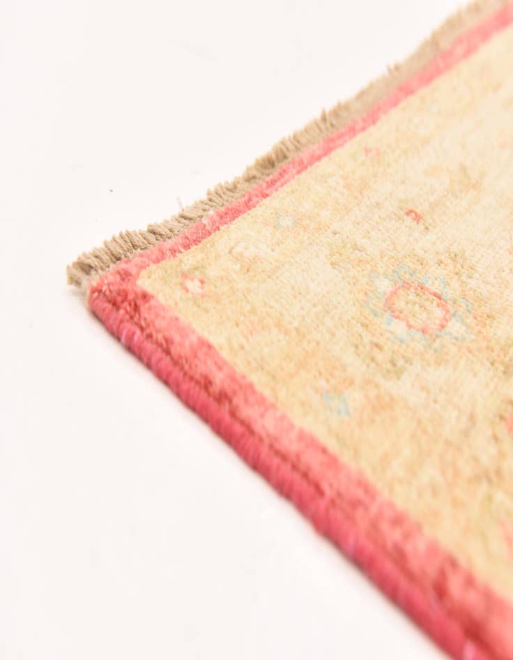 Detail image of 4' 2 x 5' 6 Hand Knotted Peshawar Ziegler Rug