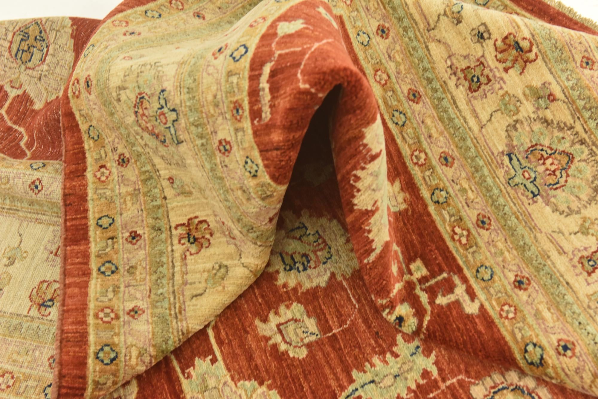5' 9 x 7' 8 Hand Knotted Peshawar Ziegler Rug