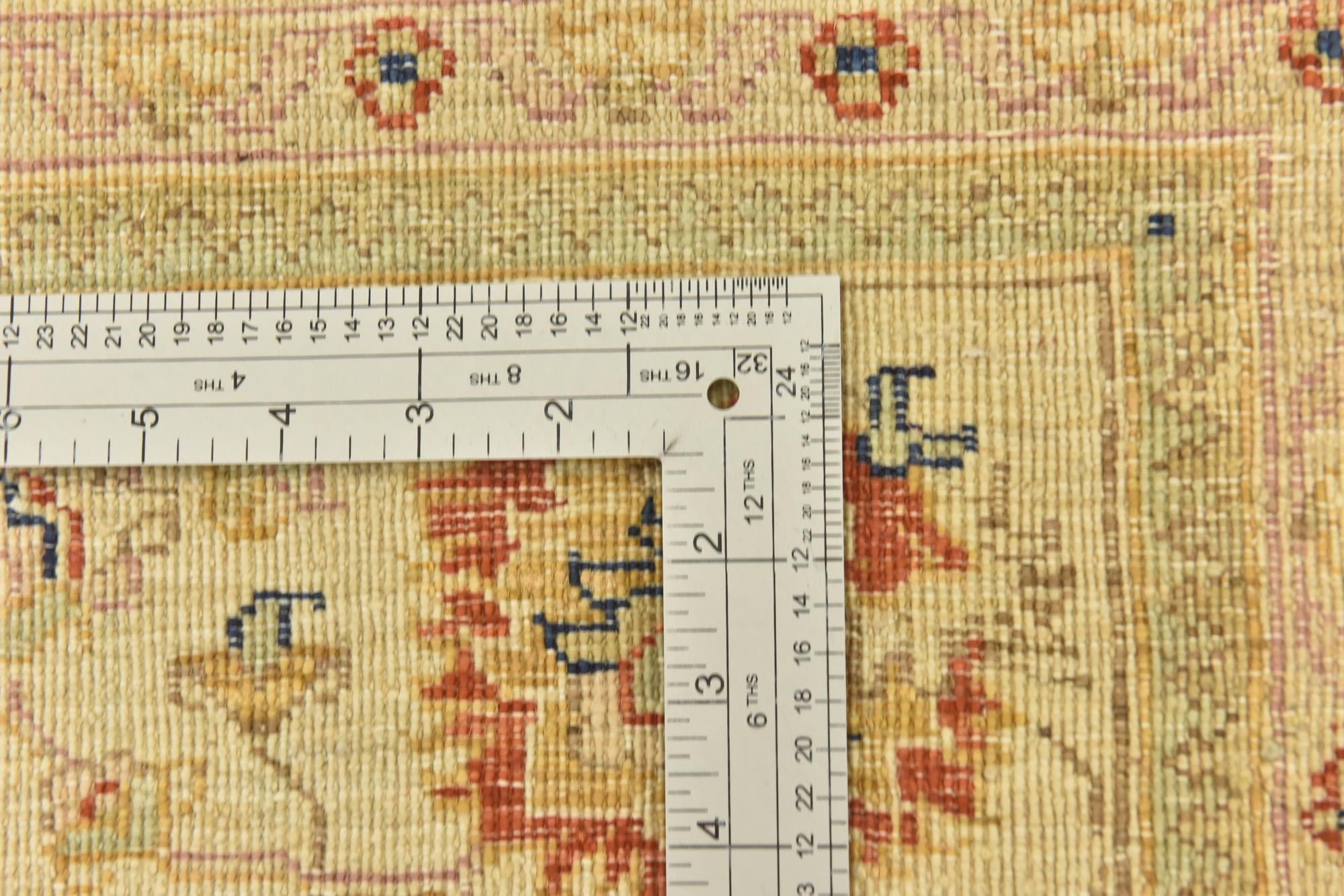 5' 9 x 7' 8 Hand Knotted Peshawar Ziegler Rug
