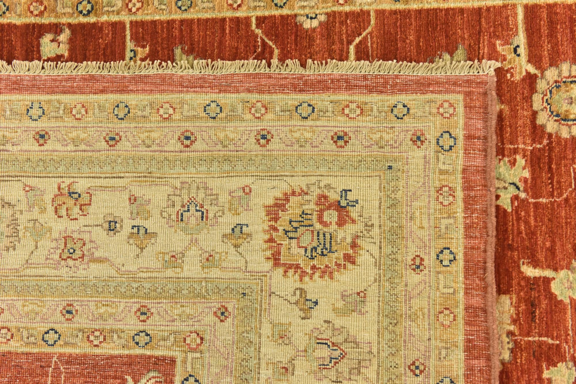 5' 9 x 7' 8 Hand Knotted Peshawar Ziegler Rug