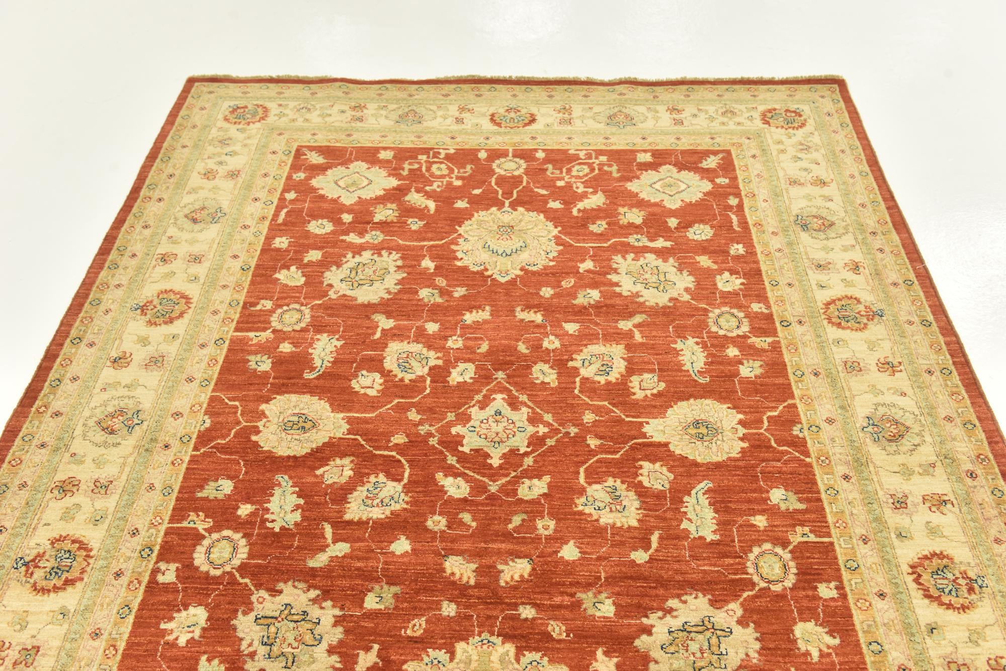 5' 9 x 7' 8 Hand Knotted Peshawar Ziegler Rug