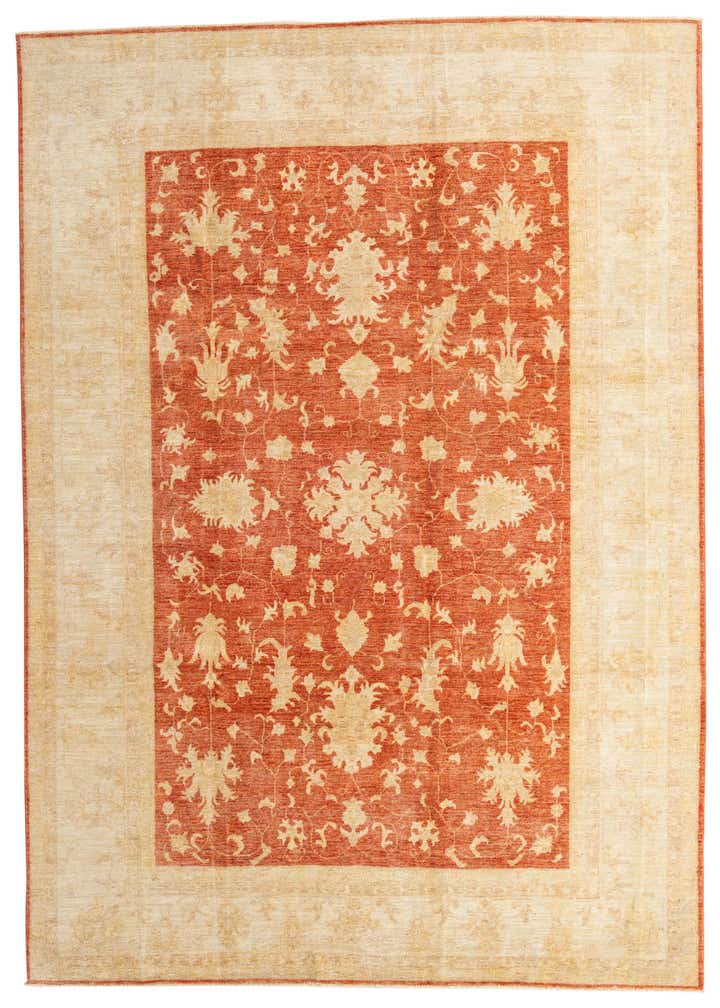8' x 11' 8 Hand Knotted Peshawar Ziegler Oriental Rug